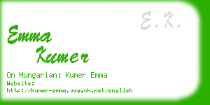 emma kumer business card